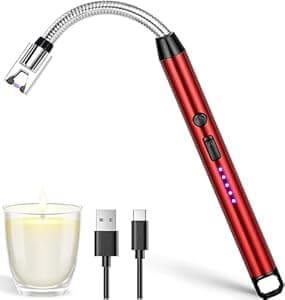 Arc Lighter Electric Rechargeable Gas Lighter - USB, Flameless, Windproof, 360° Flexible Neck - BUY 1 Get  Free
