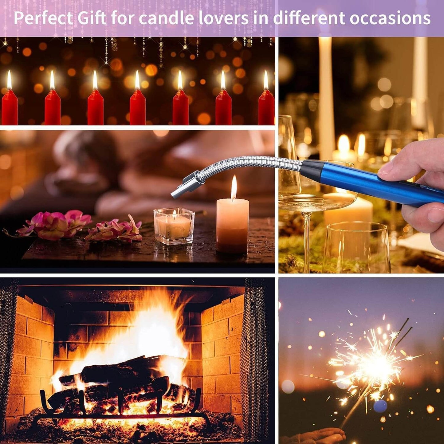 Arc Lighter Electric Rechargeable Gas Lighter - USB, Flameless, Windproof, 360° Flexible Neck - BUY 1 Get  Free