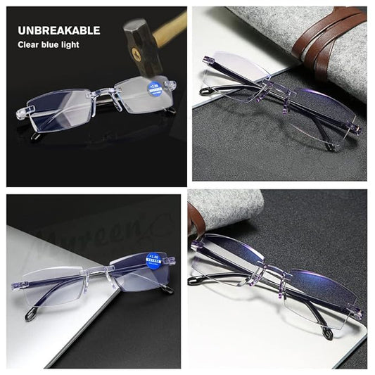 Rimless Daily Use Reading Glasses for Men and Women Buy1 Get 1 Free
